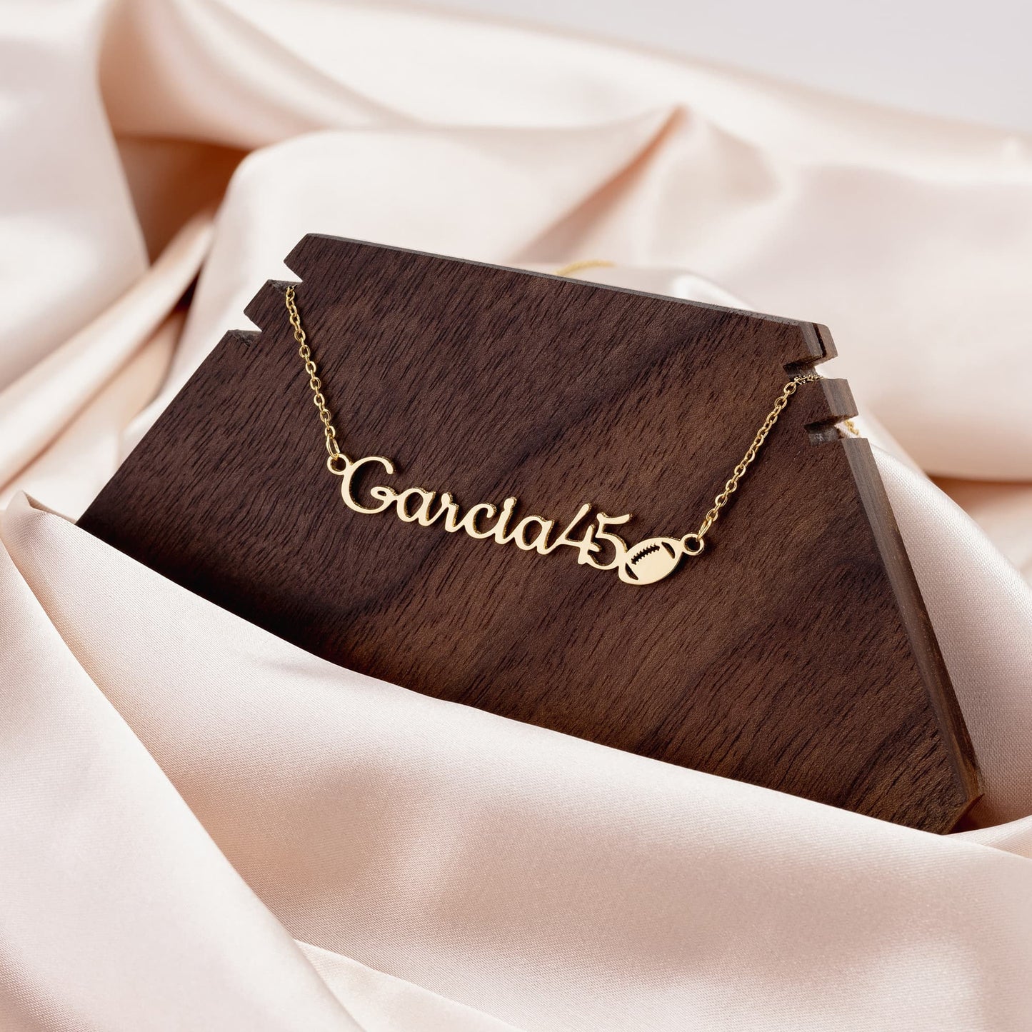 Custom Sports Necklace (Name + Number + Sport Charm)