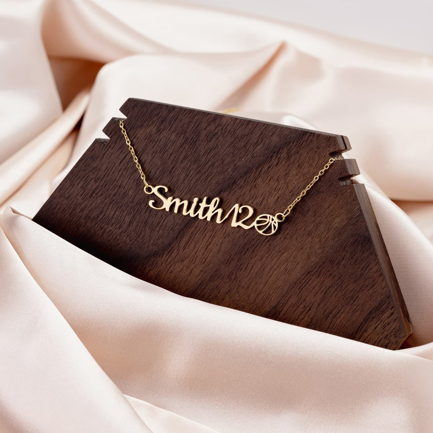 Custom Sports Necklace (Name + Number + Sport Charm)
