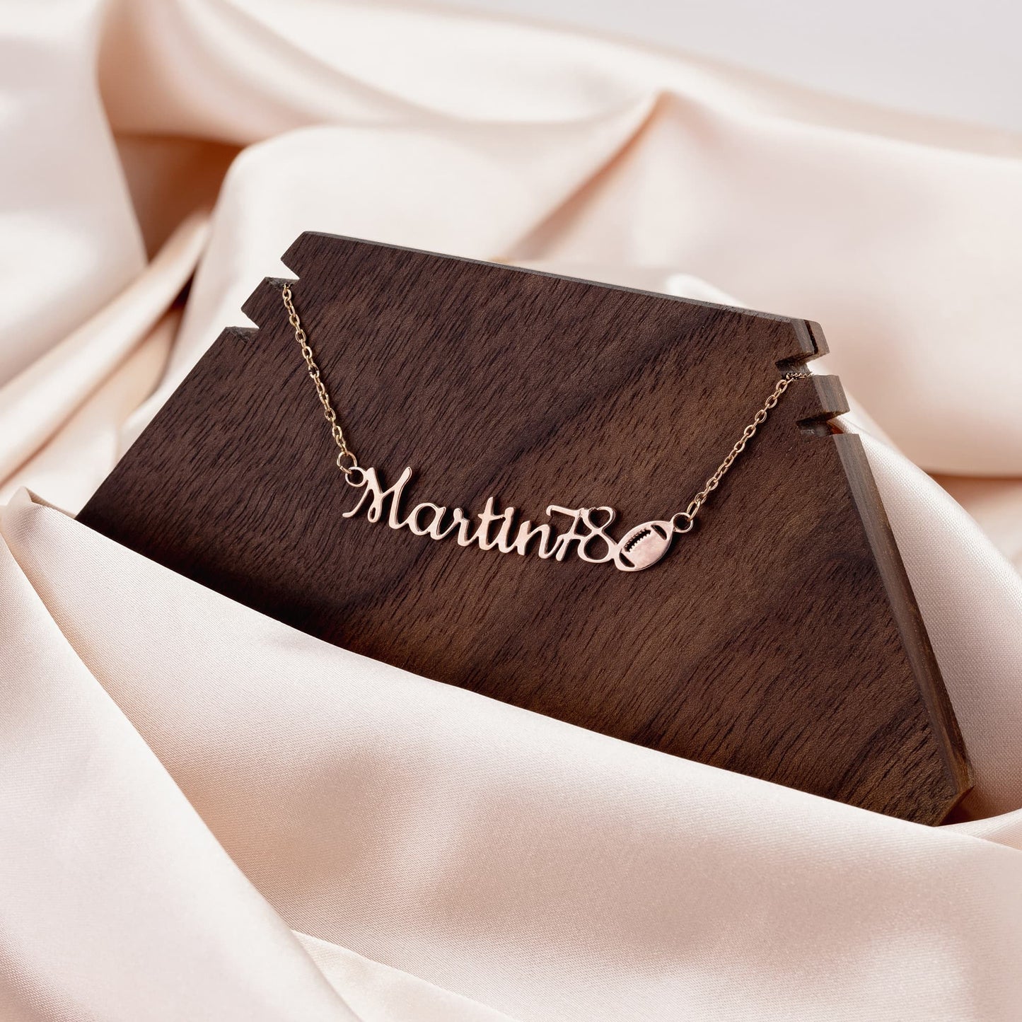 Custom Sports Necklace (Name + Number + Sport Charm)