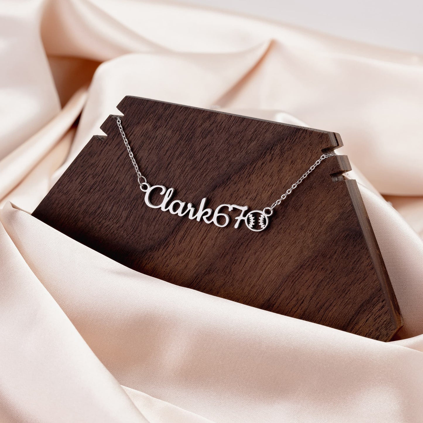 Custom Sports Necklace (Name + Number + Sport Charm)