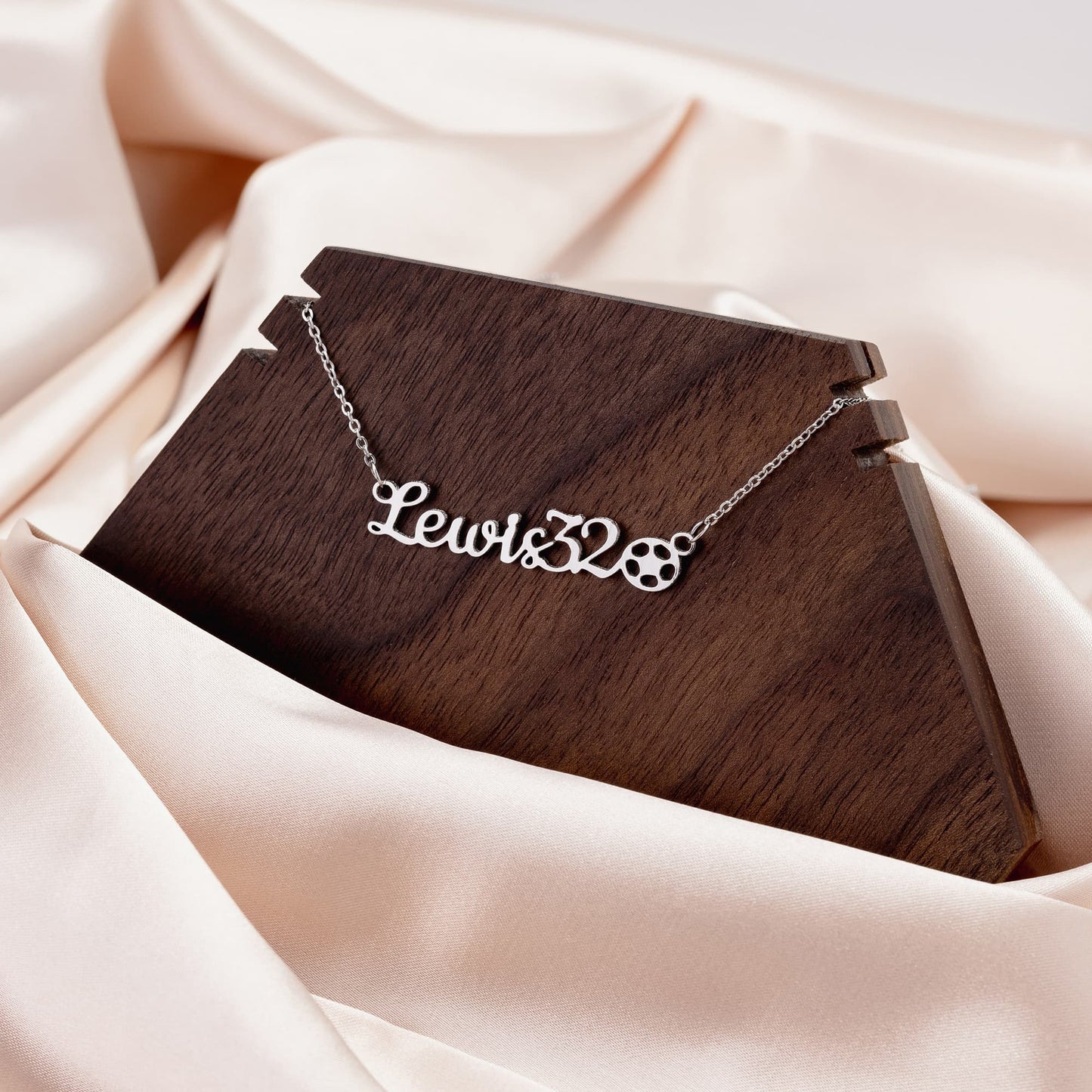 Custom Sports Necklace (Name + Number + Sport Charm)