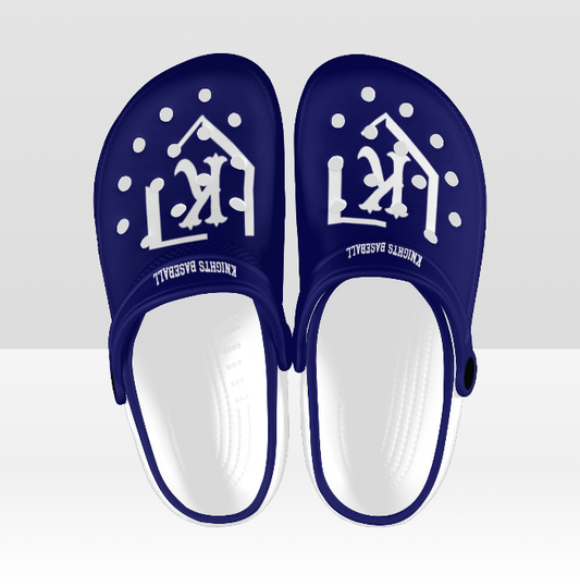 Unisex: Knights Navy/White Custom Clogs