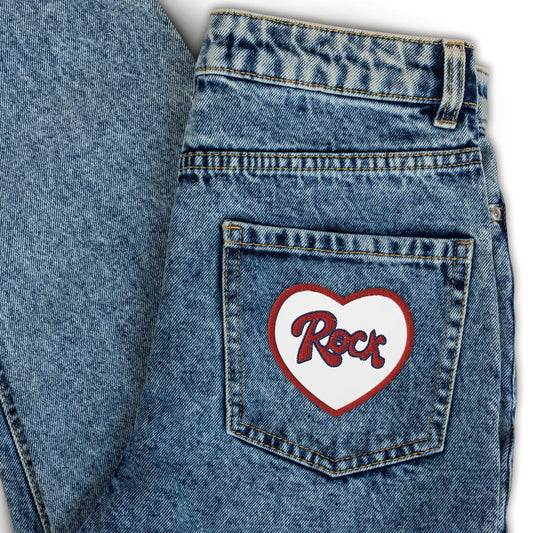 Rockcastle Rocket - Embroidered Heart Patch (Red/White/Blue)