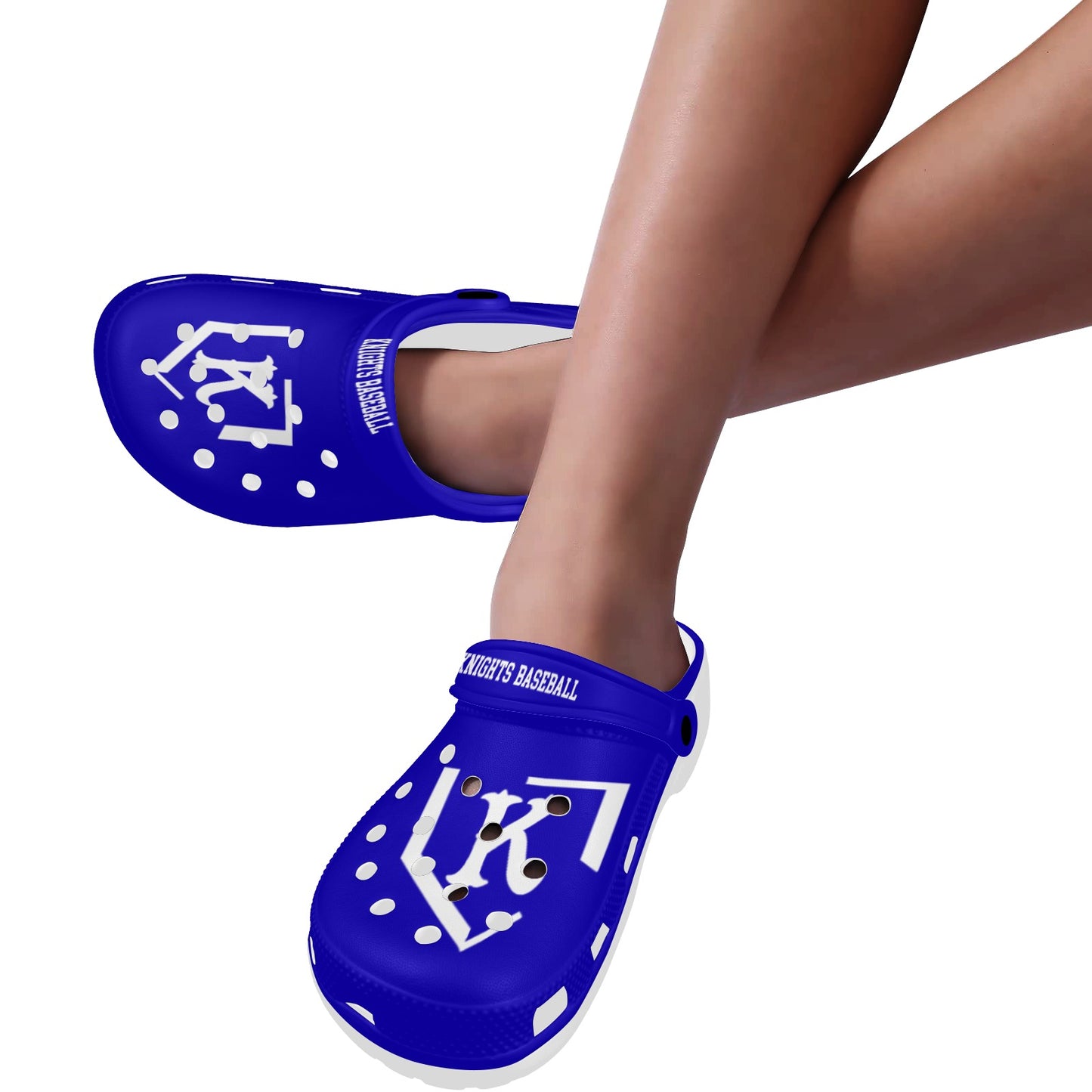 Unisex: Knights Blue/White Custom Clogs Custom Print Adults Clogs