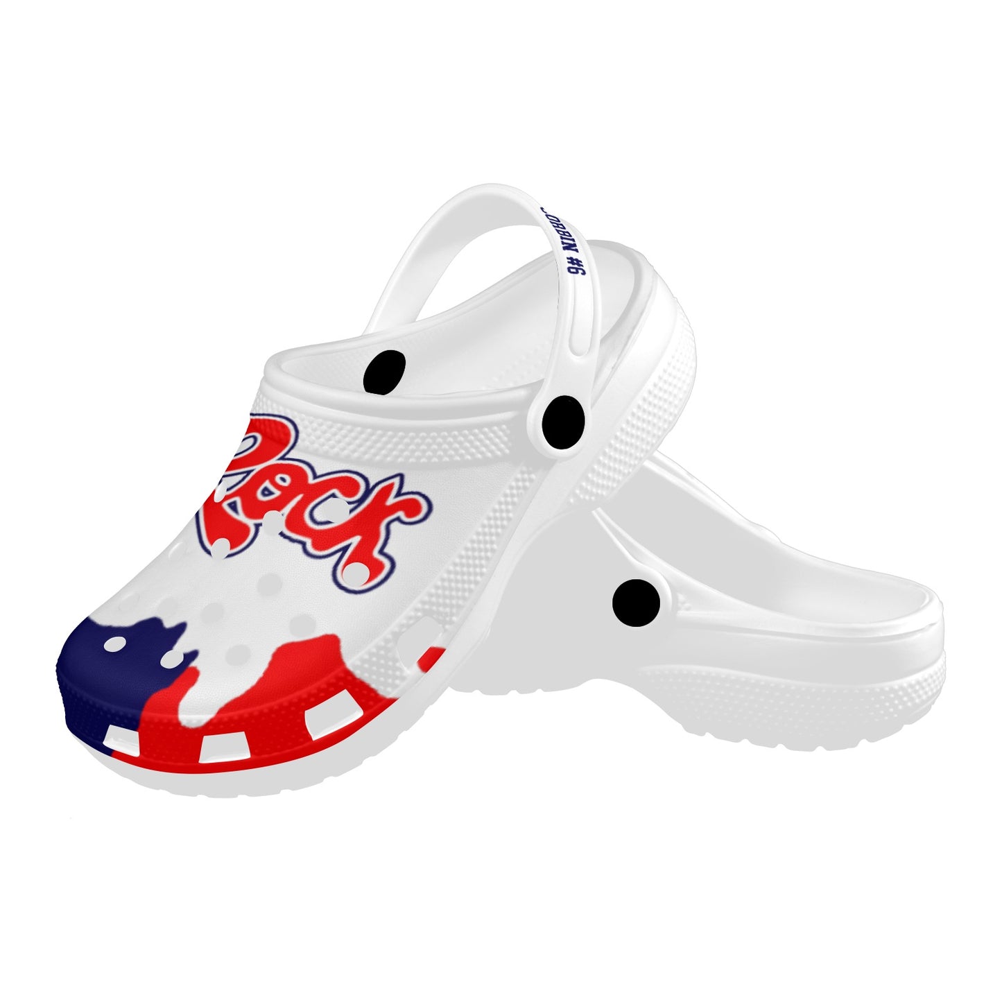 Unisex: Rock Baseball Splatter Custom Print Adults Clogs