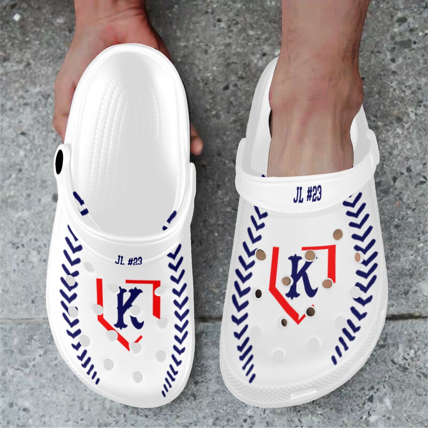 Unisex: Knights Navy/Red Threads Custom Clogs